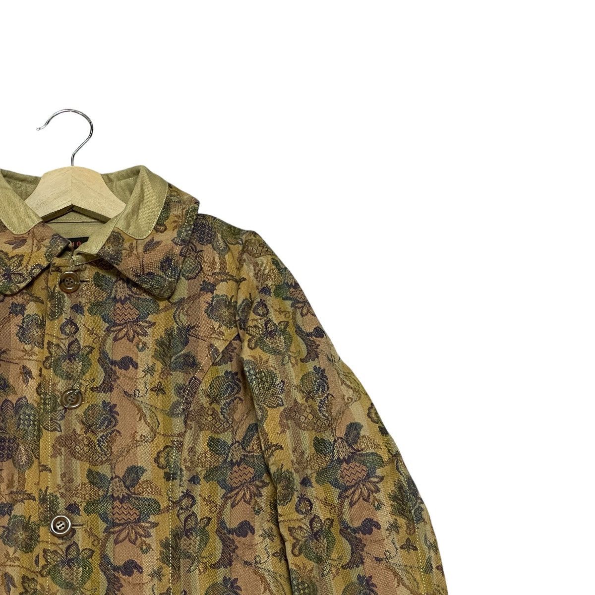 Japanese Brand Vintage Gekko Floral Patterned Long Jacket - Made in Japan Size S / US 4 / IT 40 - 2 Thumbnail
