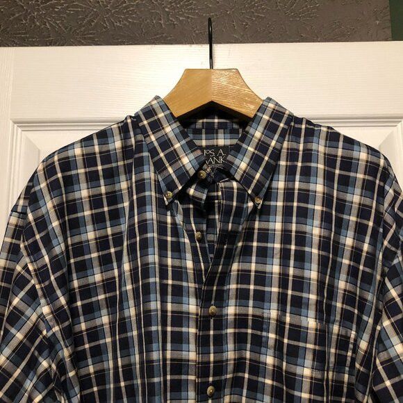Jos. A. Bank Jos.a.bank men's cotton plaid casual shirt size: XXL Size US XXL / EU 58 / 5 - 1 Thumbnail