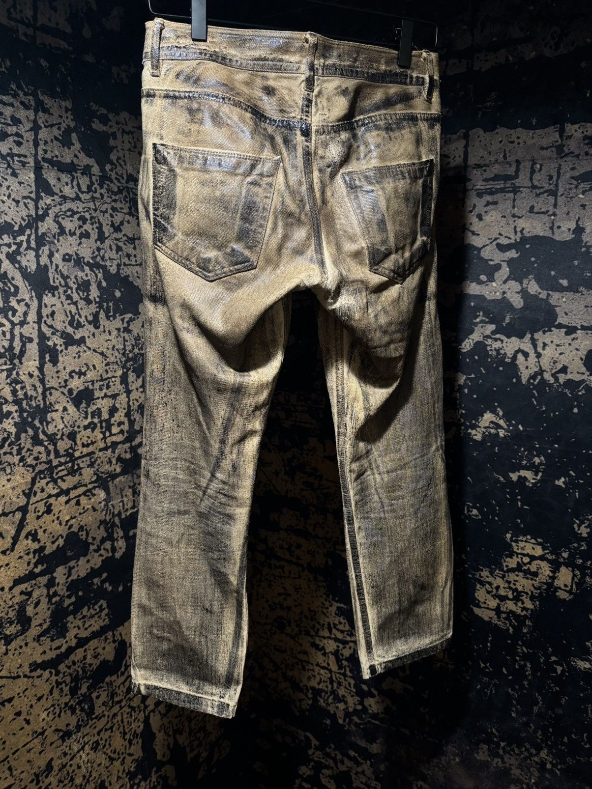 Rick Owens Rick Owens SS 2010 Cream Gravel Waxed Jeans Size US 29 - 3 Thumbnail