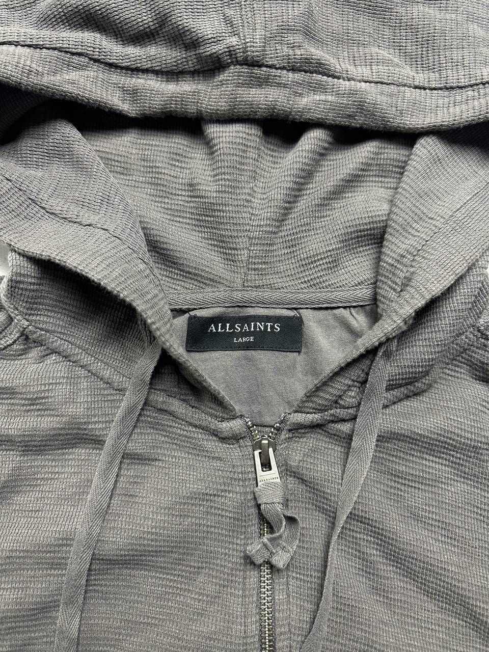 Allsaints × Vintage Vintage Allsaints Waffle Zip Hoodie L Size US L / EU 52-54 / 3 - 5 Thumbnail