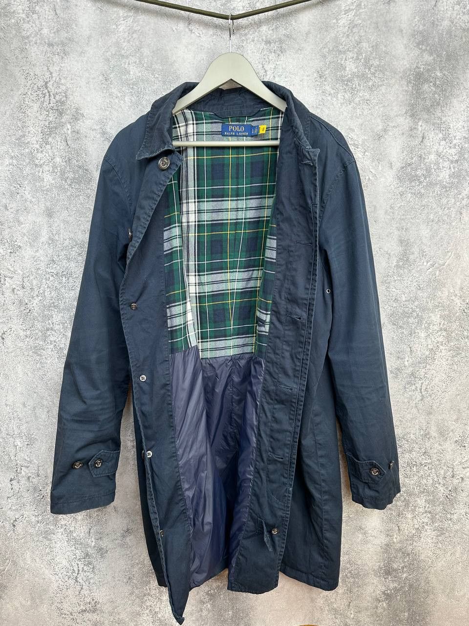 Polo Ralph Lauren Polo Ralph Lauren English Plaid Lined Trench Coat Navy Size US L / EU 52-54 / 3 - 2 Thumbnail