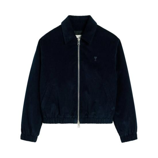 AMI AMI Men Bomber Jackets HJK037 CO0089 4011 BLUE Size US XL / EU 56 / 4 - 1 Thumbnail