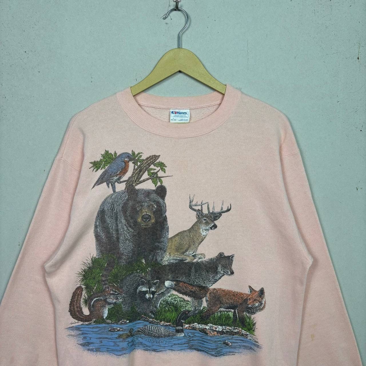 Habitat VTG 1989 Harlequin NG Wildlife Habitat Sweatshirt Hanes USA Size US L / EU 52-54 / 3 - 3 Thumbnail