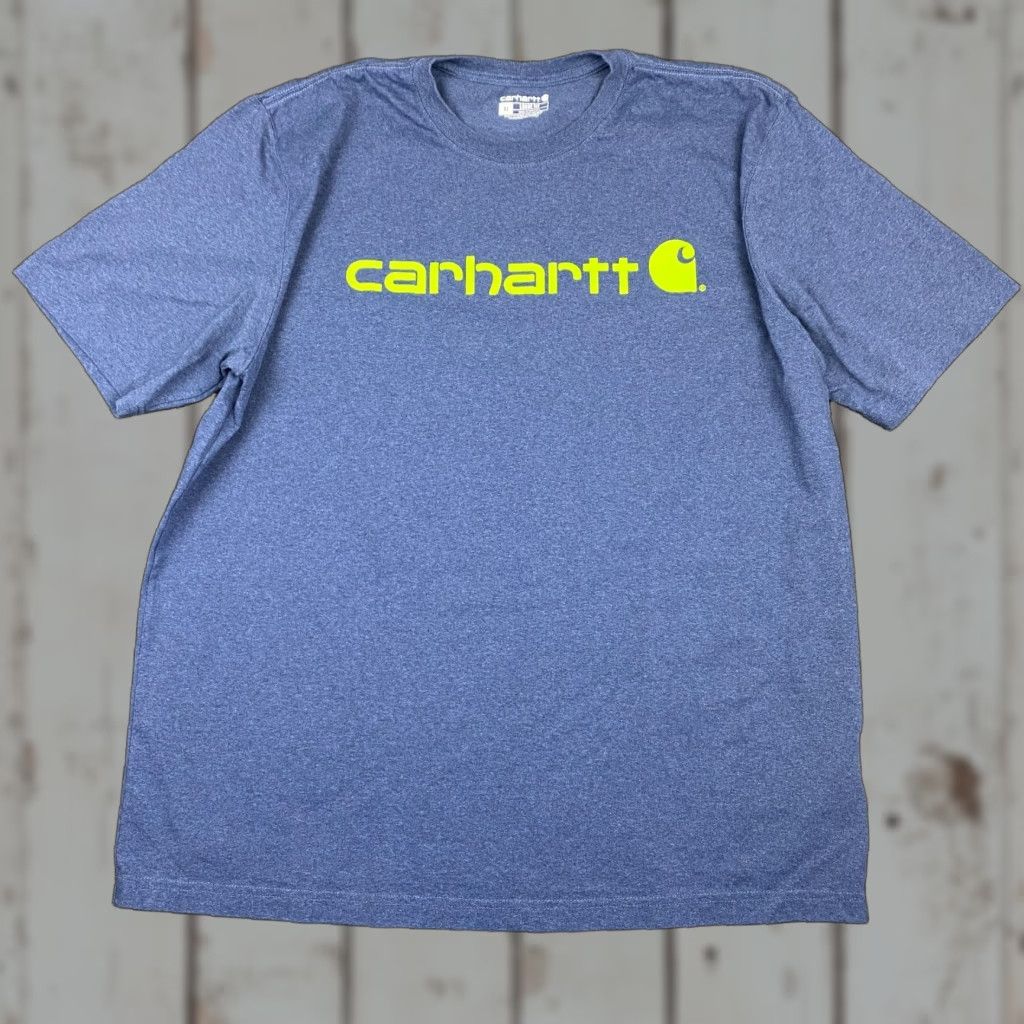 Carhartt VINTAGE Carhartt Men Shirt XL Blue Loose Fit Logo Neon Graphic TK0195 Crew Neck Size US XL / EU 56 / 4 - 1 Thumbnail