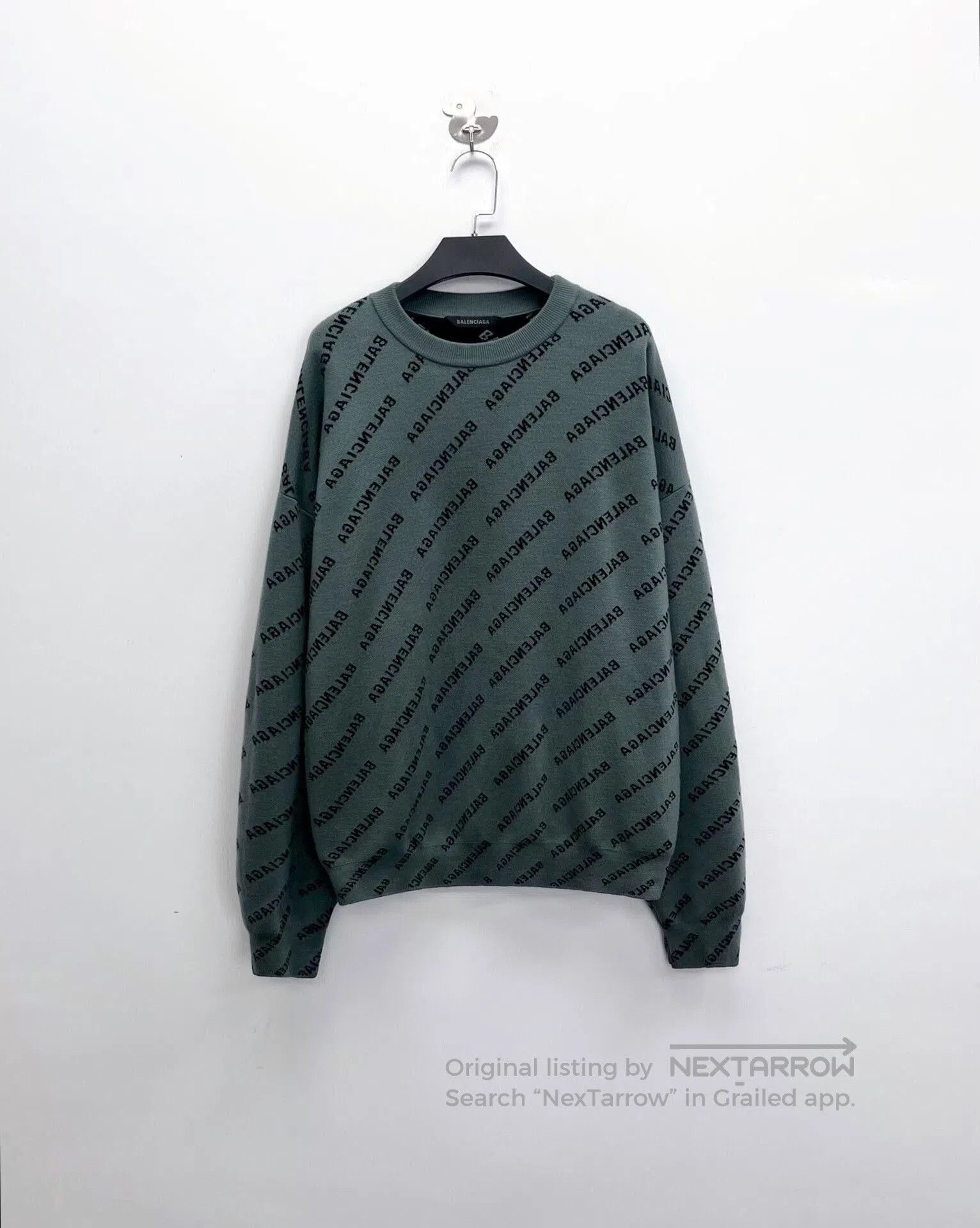 Balenciaga Balenciaga SS23 Gray All-Over Print Knit Sweater. Size US M / EU 48-50 / 2 - 1 Thumbnail