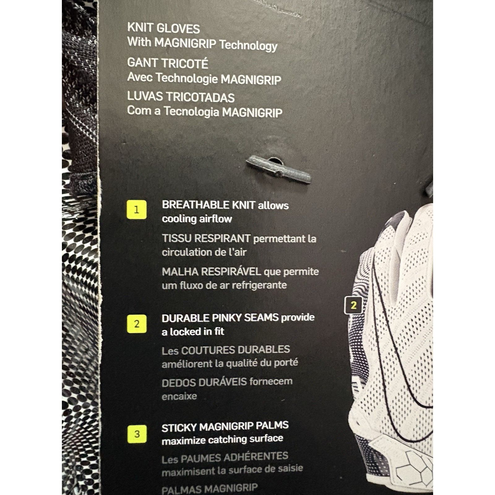 Nike Nike Vpr Knit Magnigrip Blk Ftba Glv CJ9343-091 Men's Sz 3XL Size ONE SIZE - 6 Thumbnail