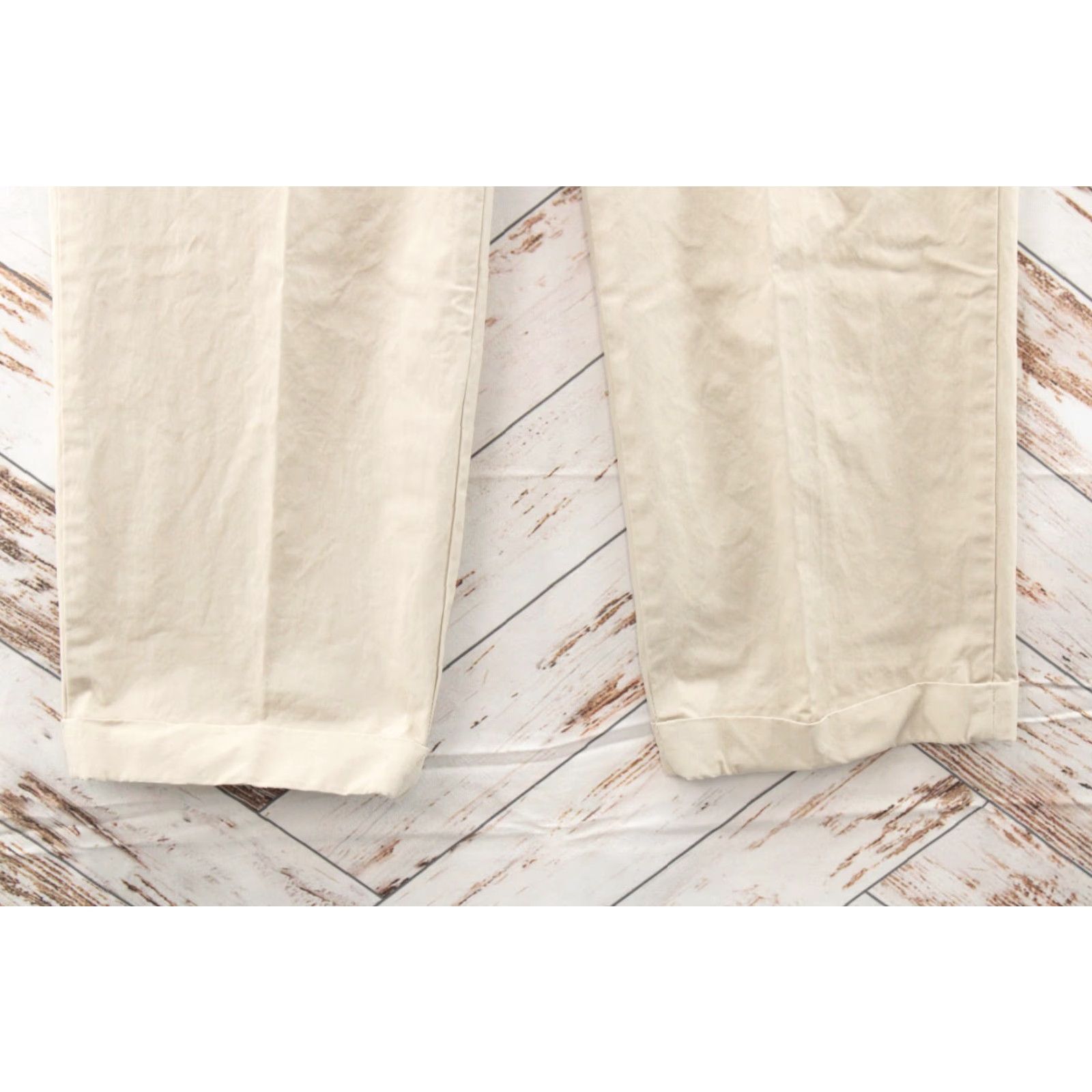 Brooks Brothers Brooks Brothers Elliot Chino Pants Mens 35x30 Beige Khaki Pleated Cuffed Preppy Size US 35 - 5 Thumbnail