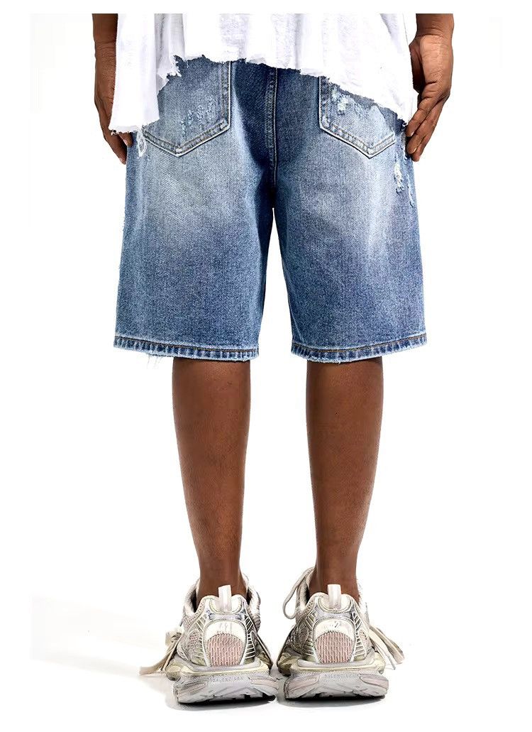 Japanese Brand × Vintage Streetwear Baggy Frayed Ripped Hole Jorts Size US 32 / EU 48 - 6 Thumbnail
