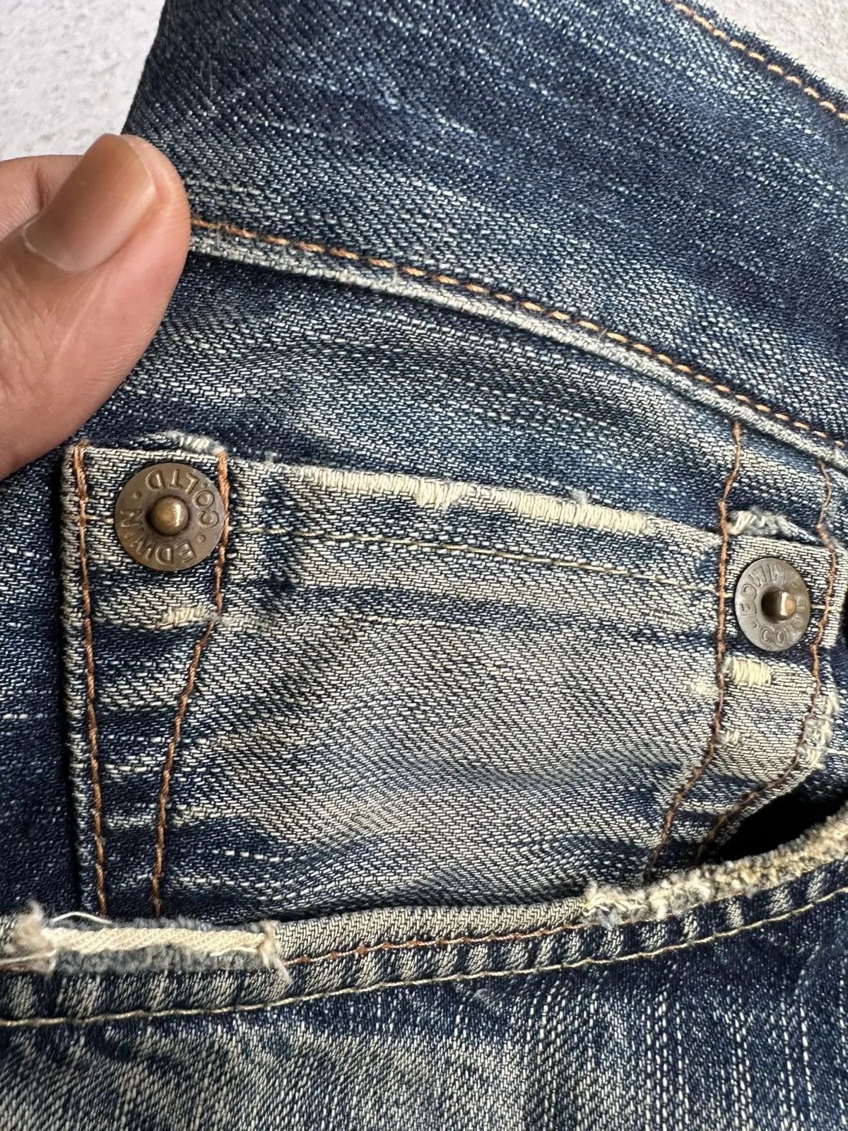 Kapital 🛒 LAST DROP DELETE TODAY🛒 EDWIN 503 Flare Distressed Denim Size US 33 - 6 Thumbnail