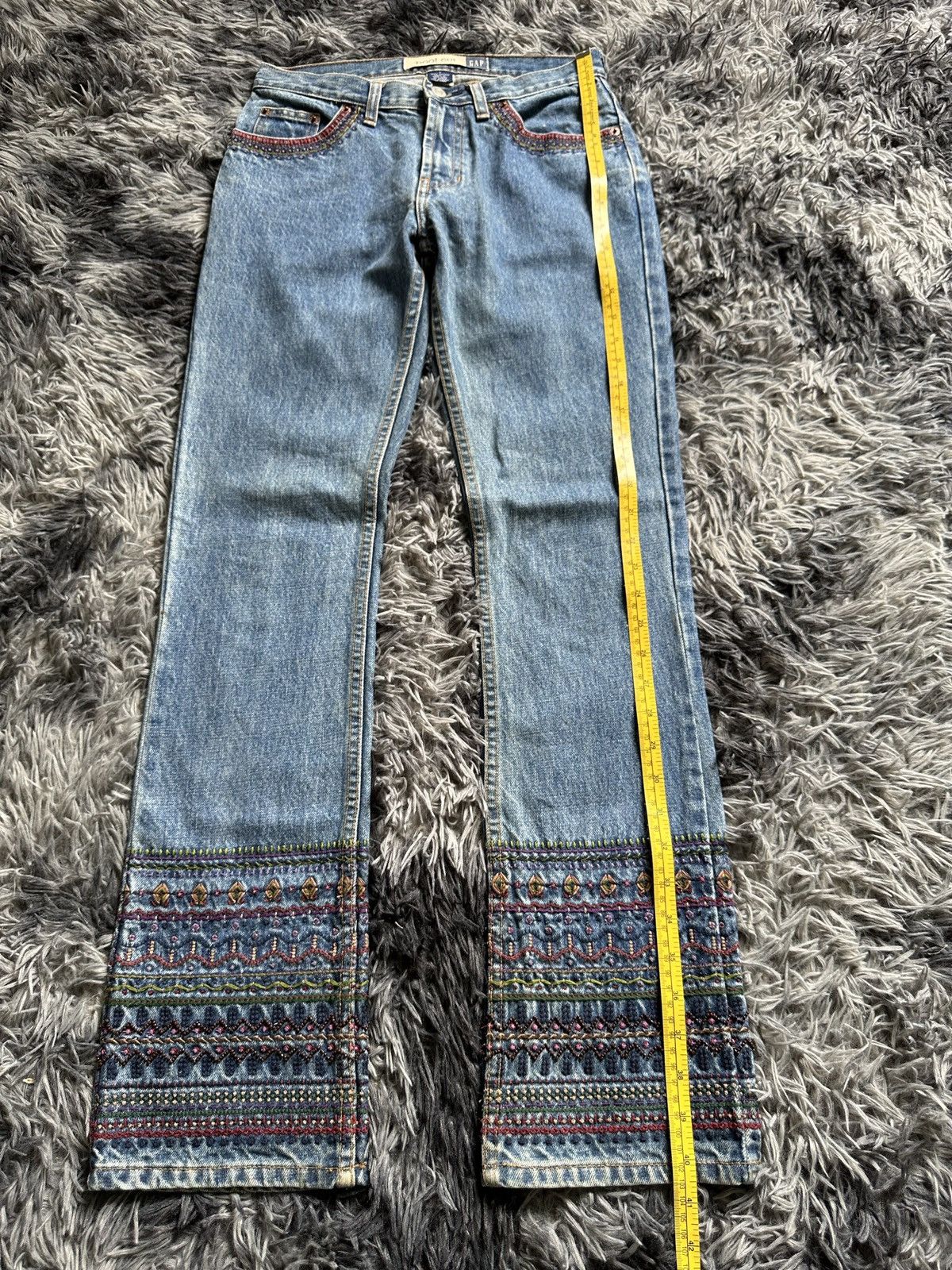 Vintage FW1999 GAP boot cut handcrafted sashiko denim Size US 28 / EU 44 - 14 Thumbnail
