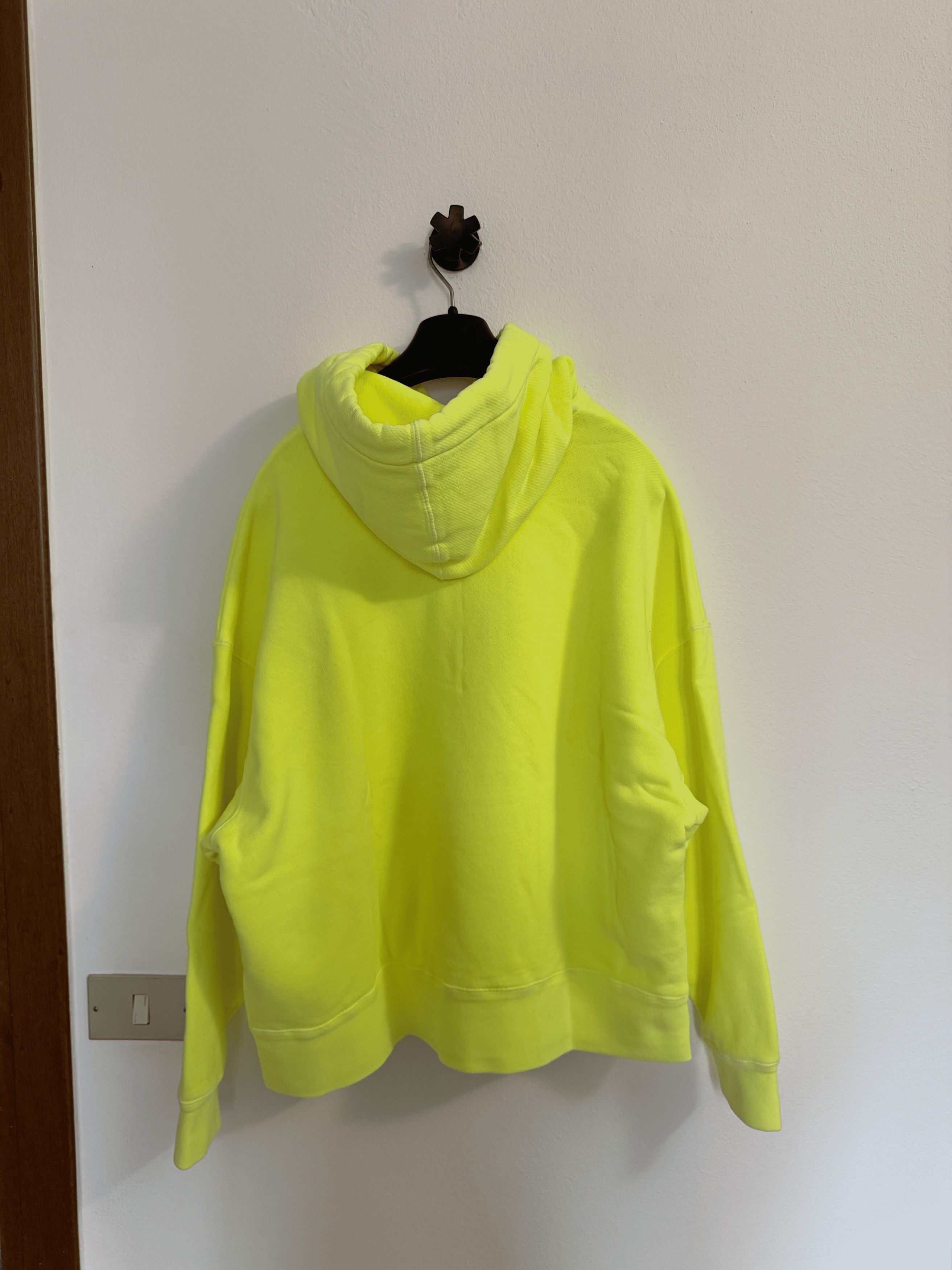 Palm Angels Bear Hoodie Sprayed Yellow Fluo