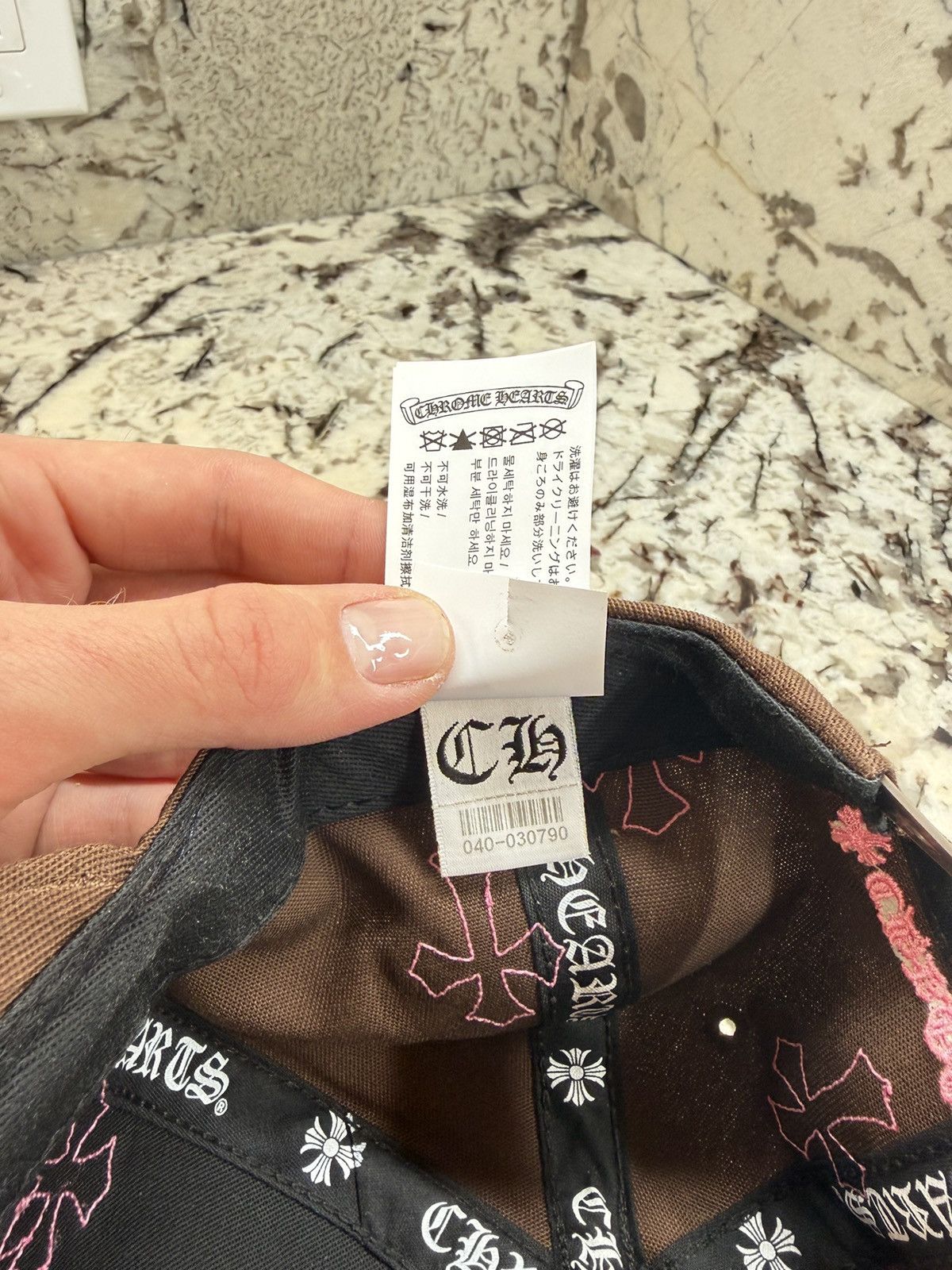 Chrome Hearts Chrome Hearts Cross Patch Hat Brown Pink Baseball Cap Size ONE SIZE - 14 Thumbnail
