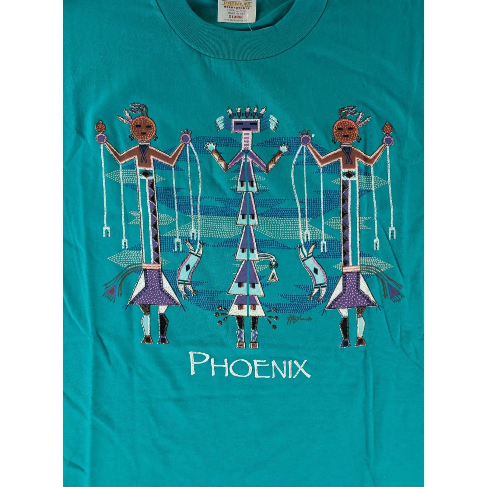 Vintage VINTAGE Hazelwoods Premium Heavyweight VTG 90s Single Stitch T Shirt Phoenix Mens XL NWT Green Shirt Mens XL Size US XL / EU 56 / 4 - 2 Thumbnail