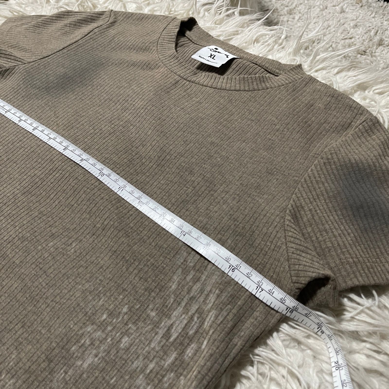 Hysteric Glamour Y2k Streetwear Graphic Thermal Knitted T-Shirt Beige Brown Size US XL / EU 56 / 4 - 9 Thumbnail