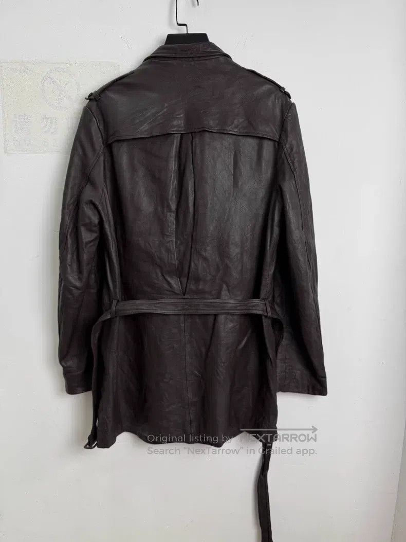 Yohji Yamamoto YOHJI YAMAMOTO Sheepskin brown belt leather coat Size US XL / EU 56 / 4 - 6 Thumbnail