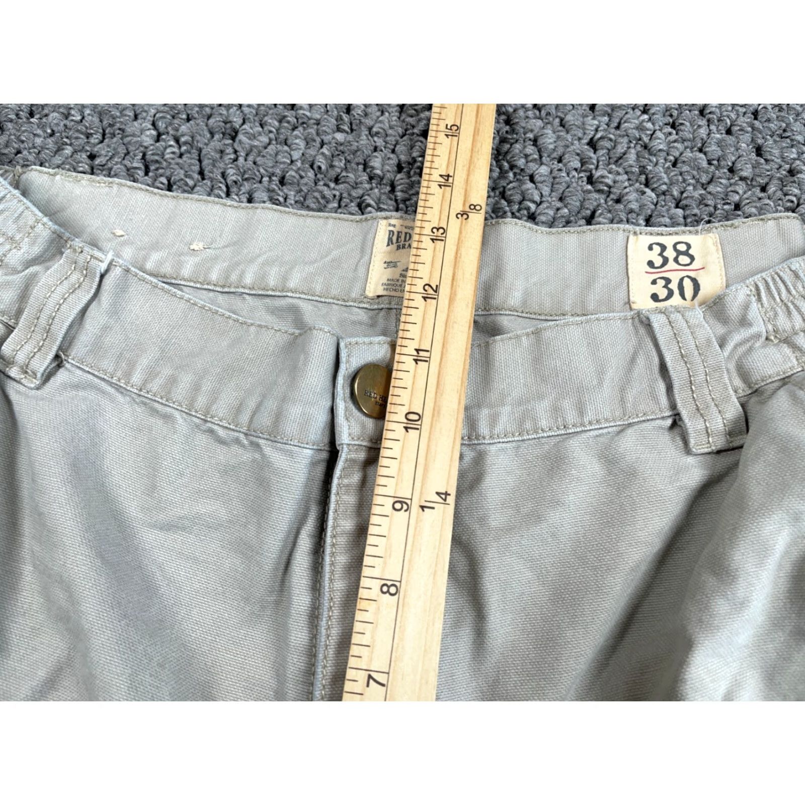 Doublet VINTAGE PANTS Baggy Loose Fit Canvas Double Knee Cargo 36 x 29 Beige Cargo Pocket Elastic Waist Zip Fly Regular Straight Mens Size US 36 / EU 52 - 7 Thumbnail
