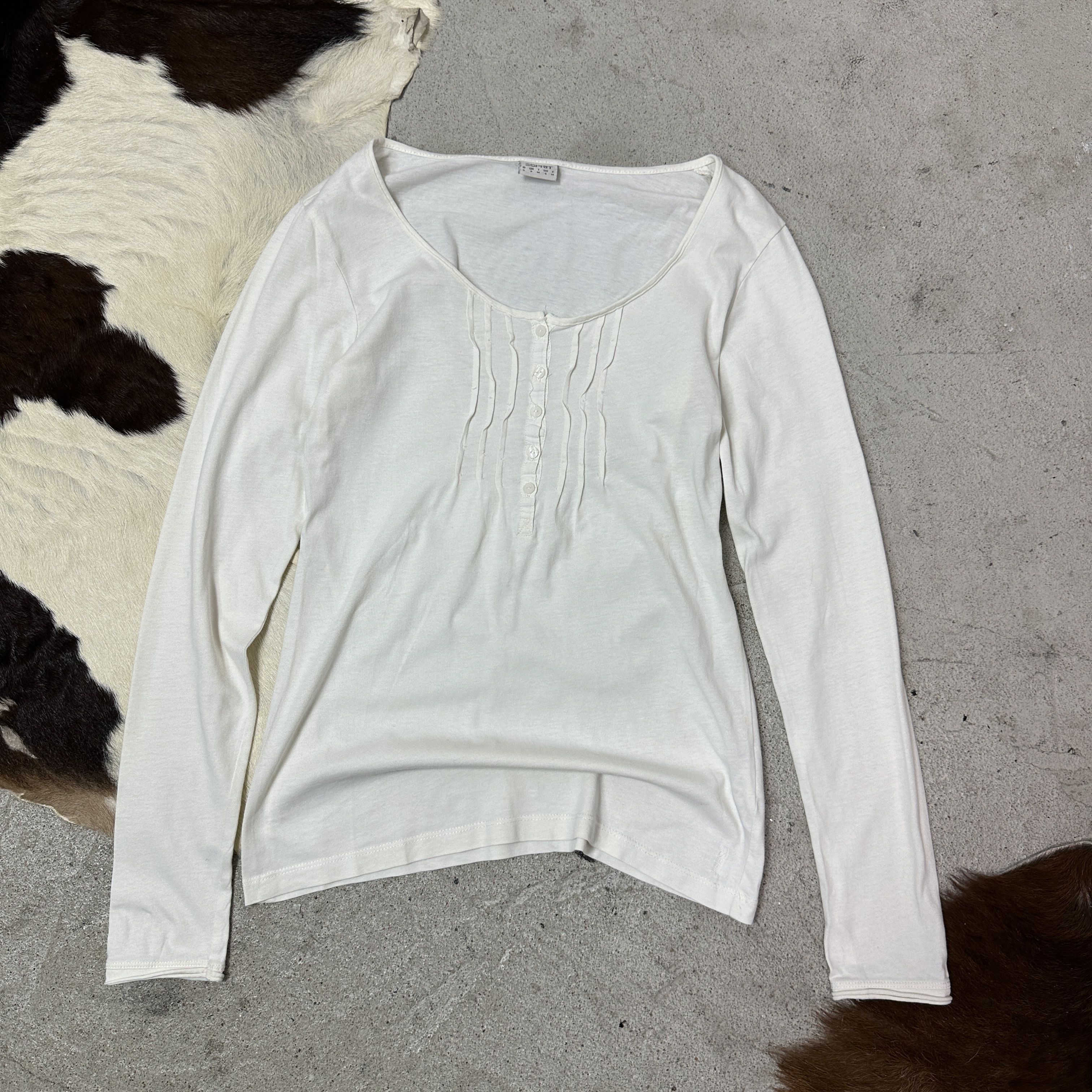 Vintage Vintage Romantic Fitted White Longsleeve Y2K Size S / US 4 / IT 40 - 2 Thumbnail
