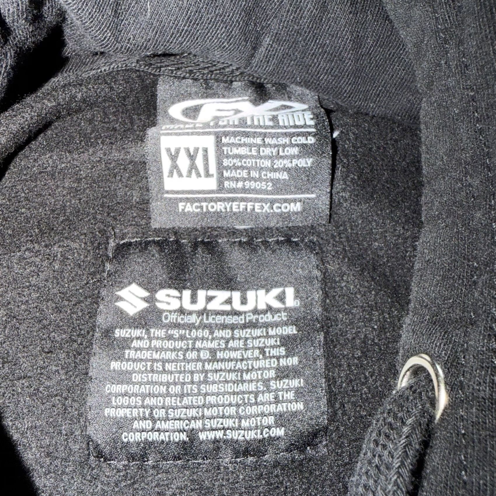 Vintage Factory Effex Suzuki GSX-R Graphic Print Hoodie Black Men Size XXL Size US XXL / EU 58 / 5 - 6 Thumbnail