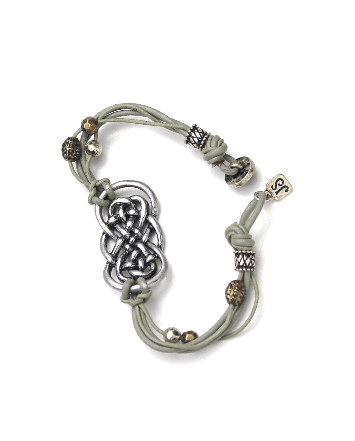 Vintage 2000S JIM SHORE LEATHER CELTIC KNOT BRACELET Size ONE SIZE - 1 Thumbnail