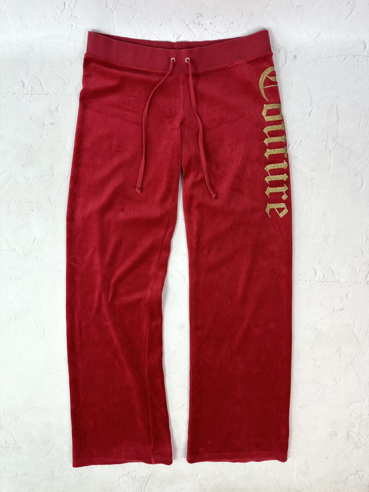 Juicy Couture Vintage Juicy Couture Velour Burgundy Pants Size 30" / US 8 / IT 44 - 1 Thumbnail