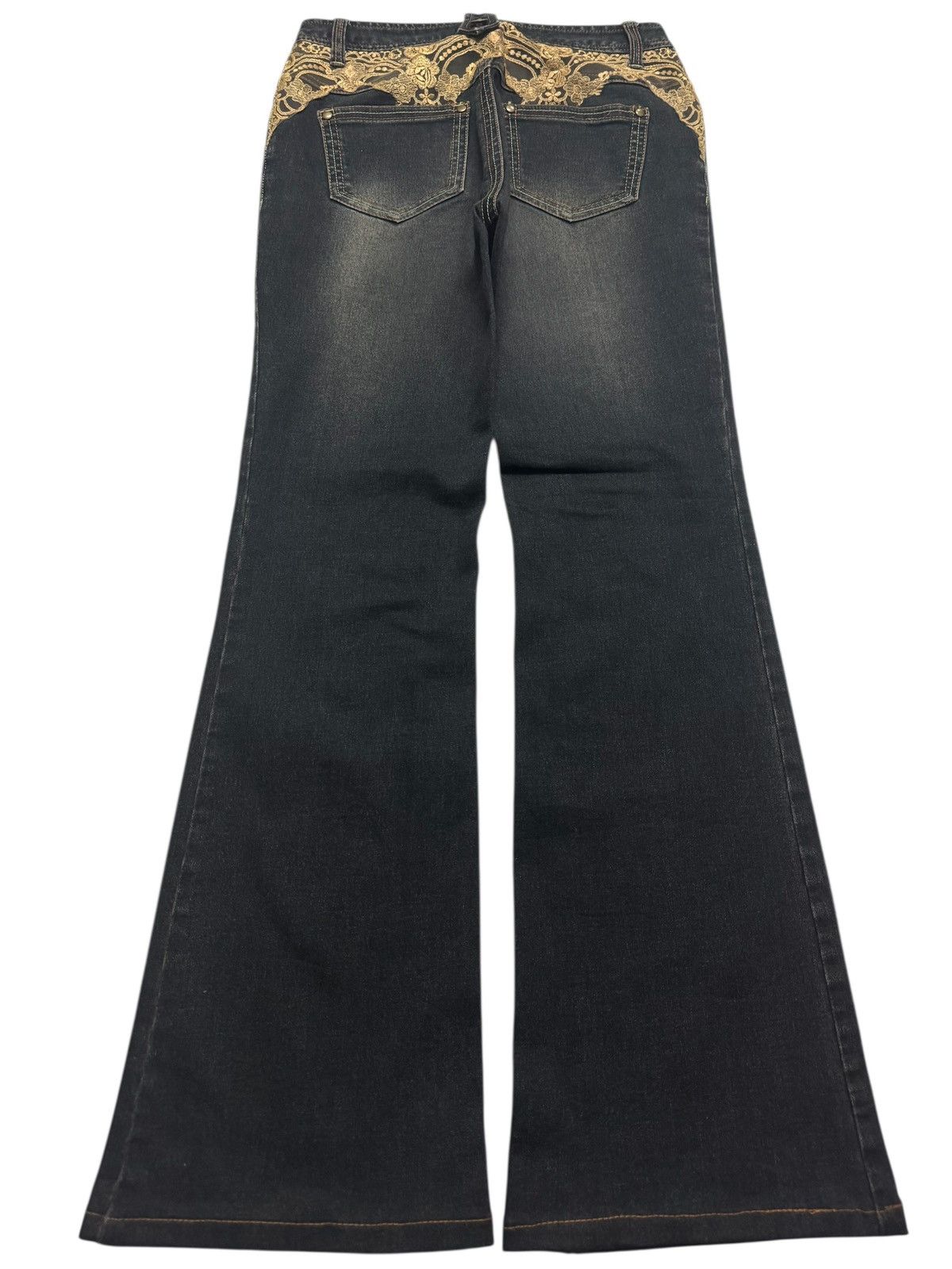 Tornado Mart flared darkwash archive japanese denim Size US 28 / EU 44 - 2 Thumbnail