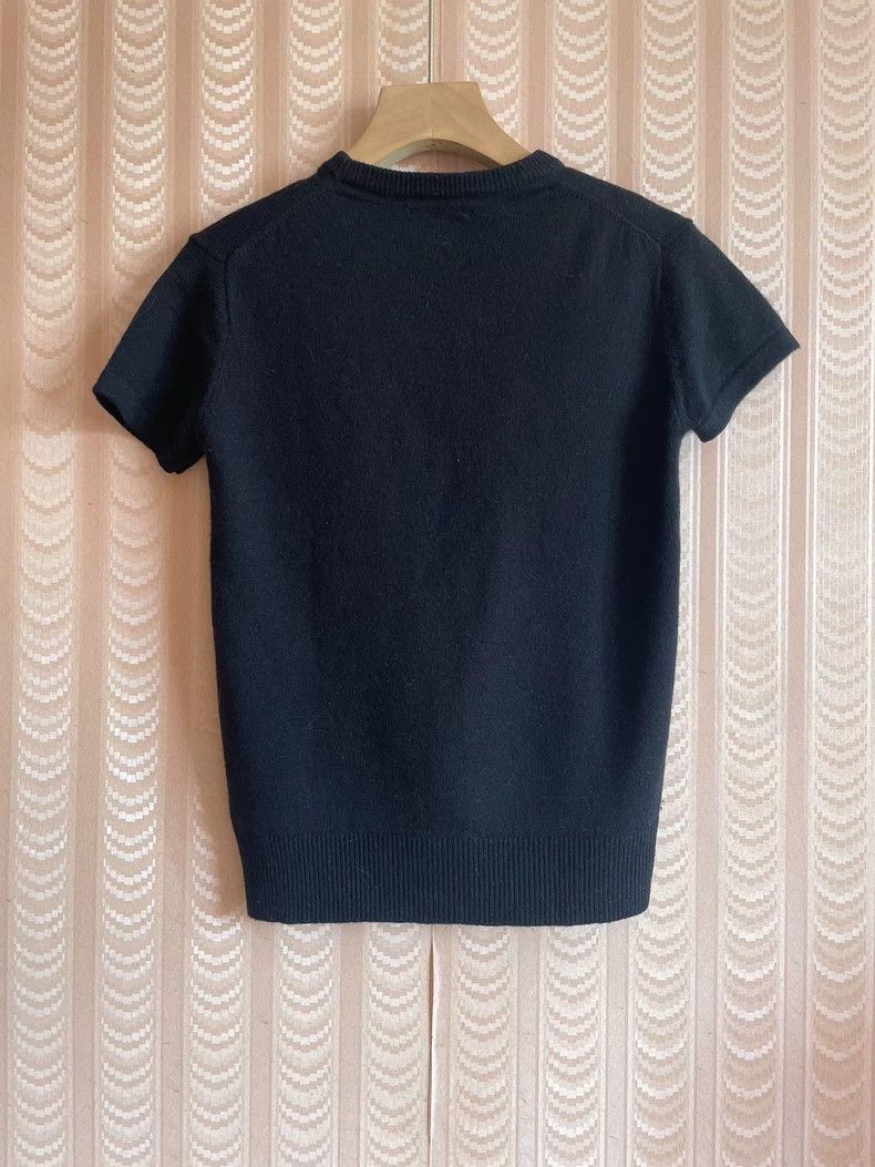 Y's Y's size os Black wool top with short sleeves Size US M / EU 48-50 / 2 - 2 Thumbnail