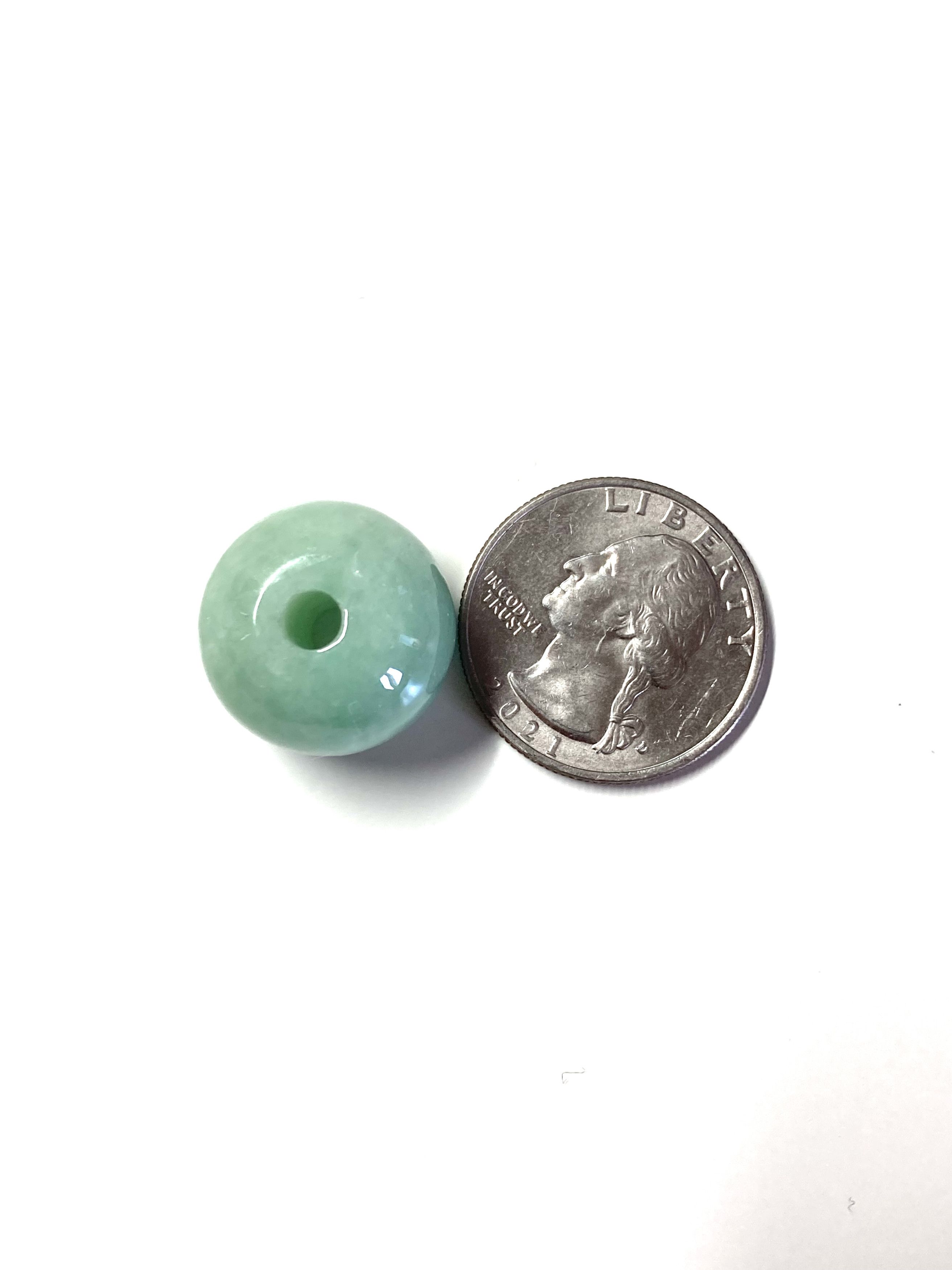 Other 60008 Certified Jadeite jade Circle Green 17mm Bead Pendant Size ONE SIZE - 6 Thumbnail