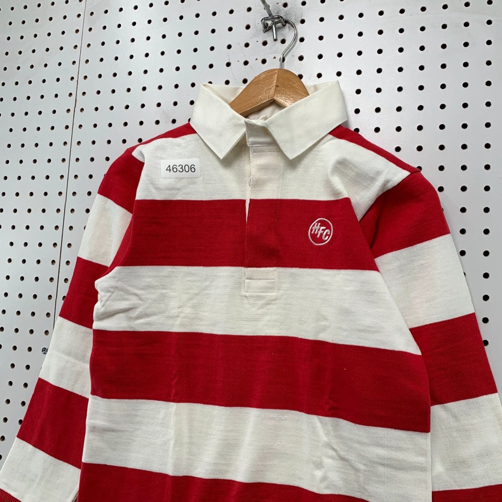 Vintage VINTAGE Vantage Rugby Polo Shirt Men S Red White Stripe HFC Long Sleeve USA Size US S / EU 44-46 / 1 - 7 Thumbnail
