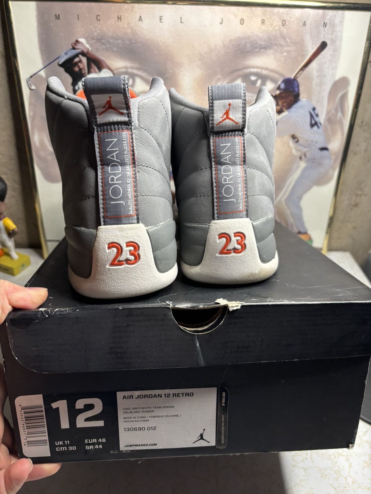 Jordan Brand Air Jordan 12 Retro Cool Grey 2012 Size US 12 / EU 45 - 7 Thumbnail