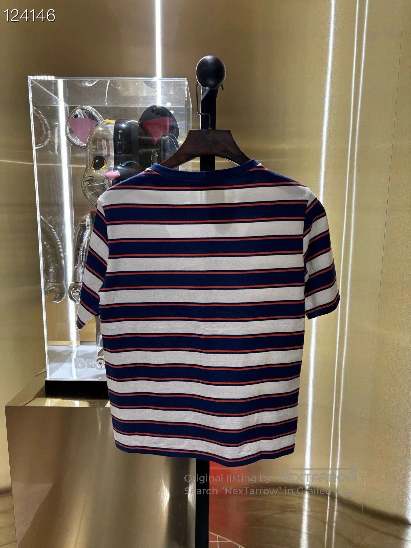 Miu Miu Miu Miu Blue White Striped T. Size L / US 10 / IT 46 - 2 Thumbnail