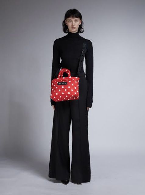 o1w1db11024 Size: OS / Polka-Dot Nylon Mini Tote Bag in Red