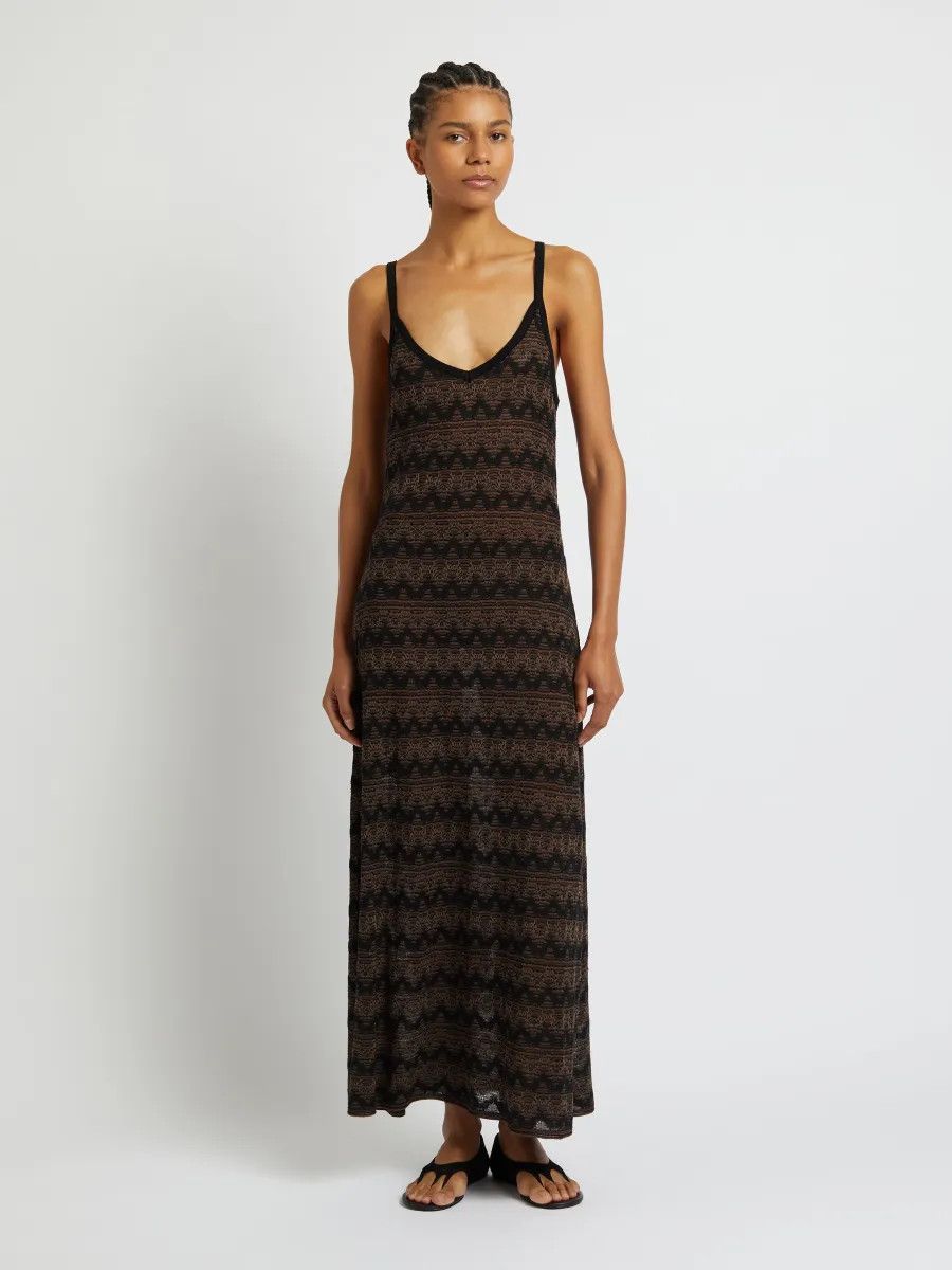 Christopher Esber o1mle1224 Palais Knit Cami Dress in Black Cocao Size S / US 4 / IT 40 - 1 Thumbnail