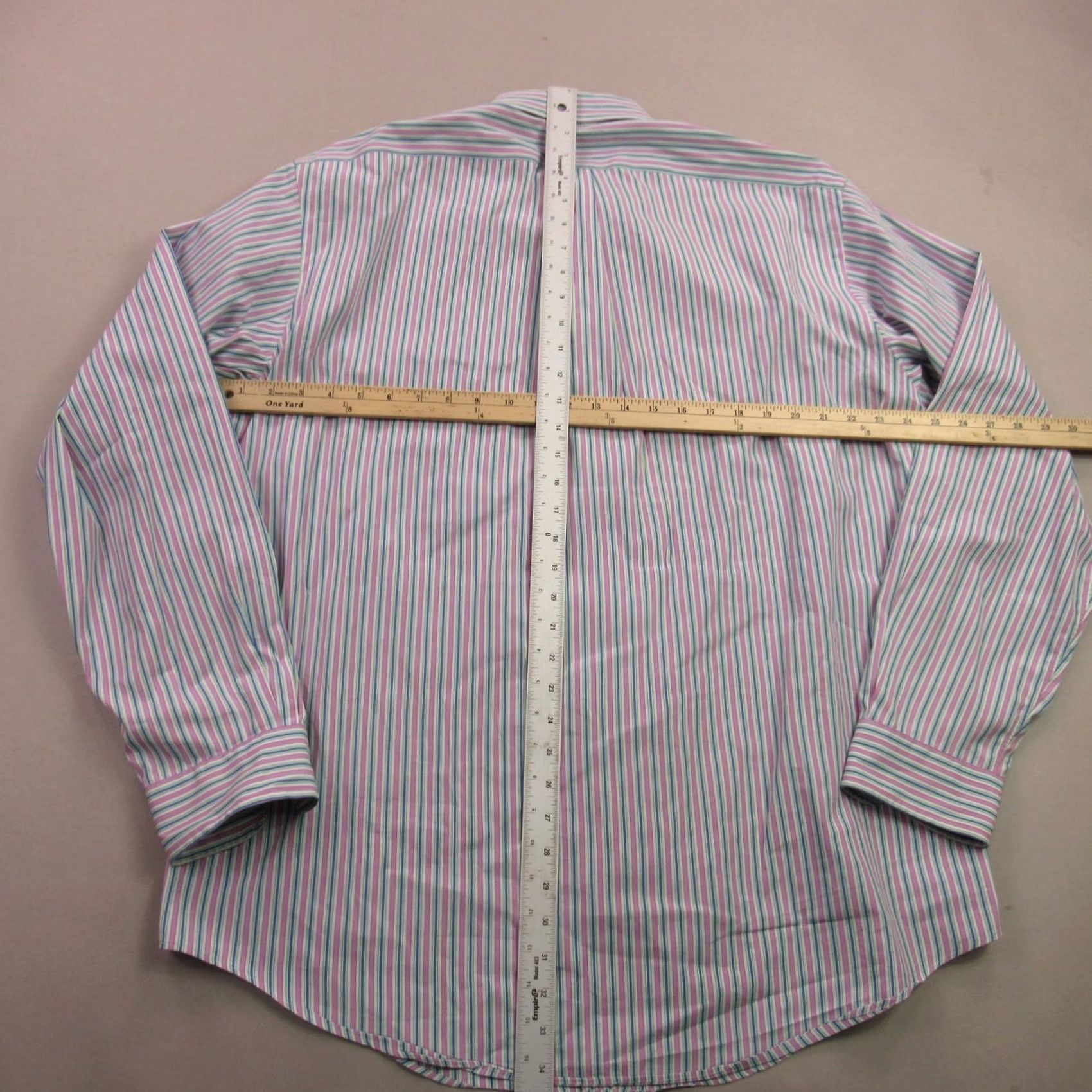 Polo Ralph Lauren Ralph Lauren Shirt Mens 16.5 Long Sleeve Button Front Stripes Classic Fit Shirt Size US L / EU 52-54 / 3 - 7 Thumbnail