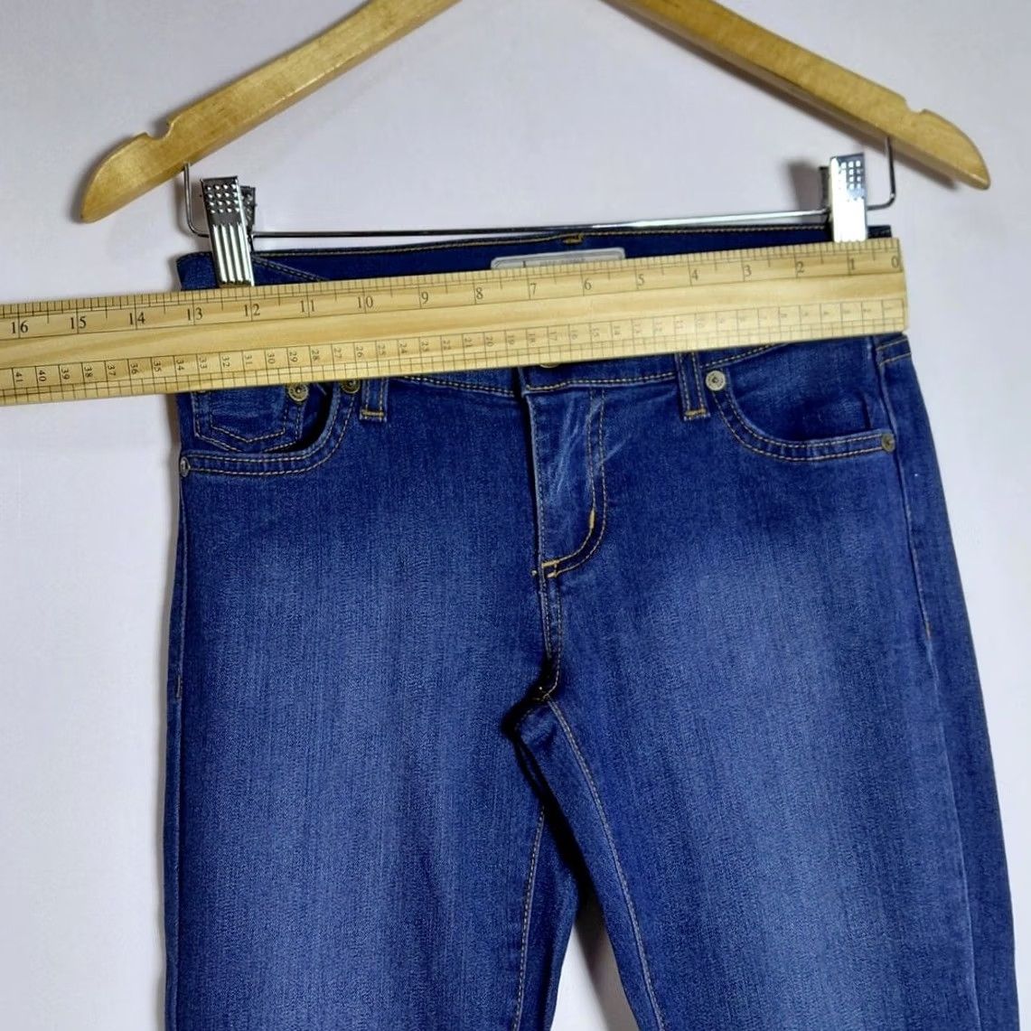 Free People FREE PEOPLE Jeans Blue Solid Denim Women Size 25 Regular Flared Stretch Comfort Spring Fall Party Girls`? No Size 42" / US 20 - 5 Thumbnail