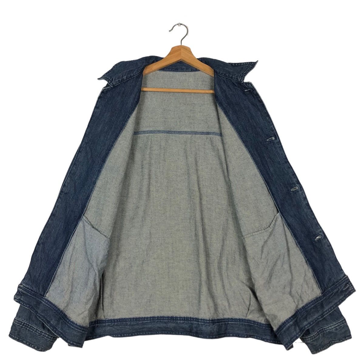 Japanese Brand 🔥90’s Vtg Denim Jacket Biker GU Japan Issey Miyake Size US XL / EU 56 / 4 - 11 Thumbnail
