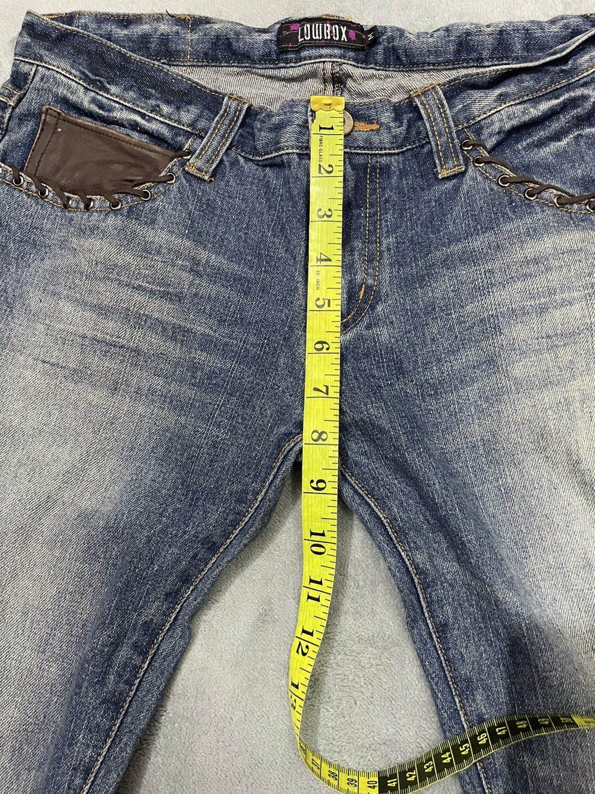 Japanese Brand × LOWBOX LOWBOX SNAKE POCKET Blue faded wash style loose jeans Size US 31 - 5 Thumbnail