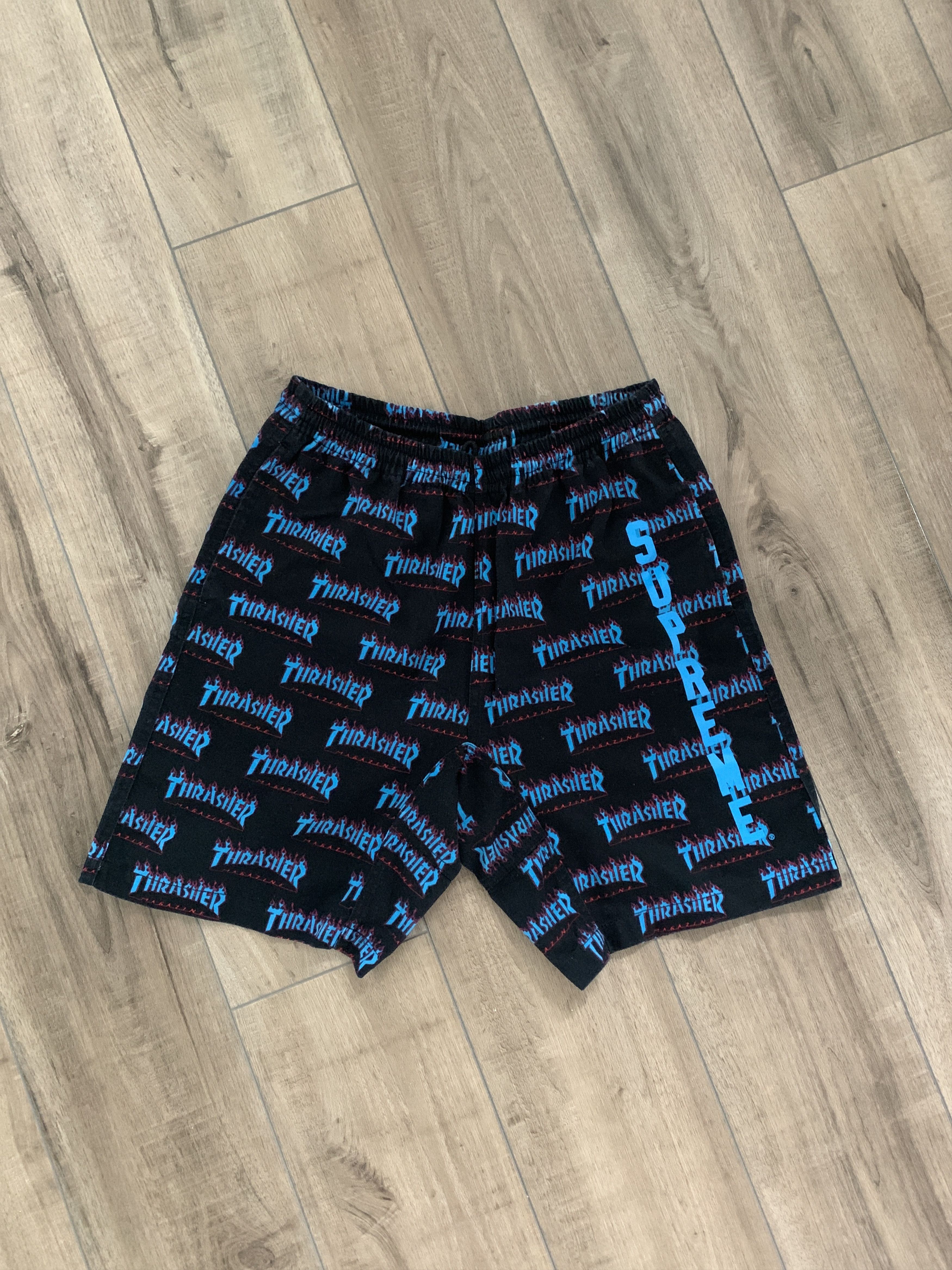 Supreme Supreme black and white stripe Work shorts | Grailed