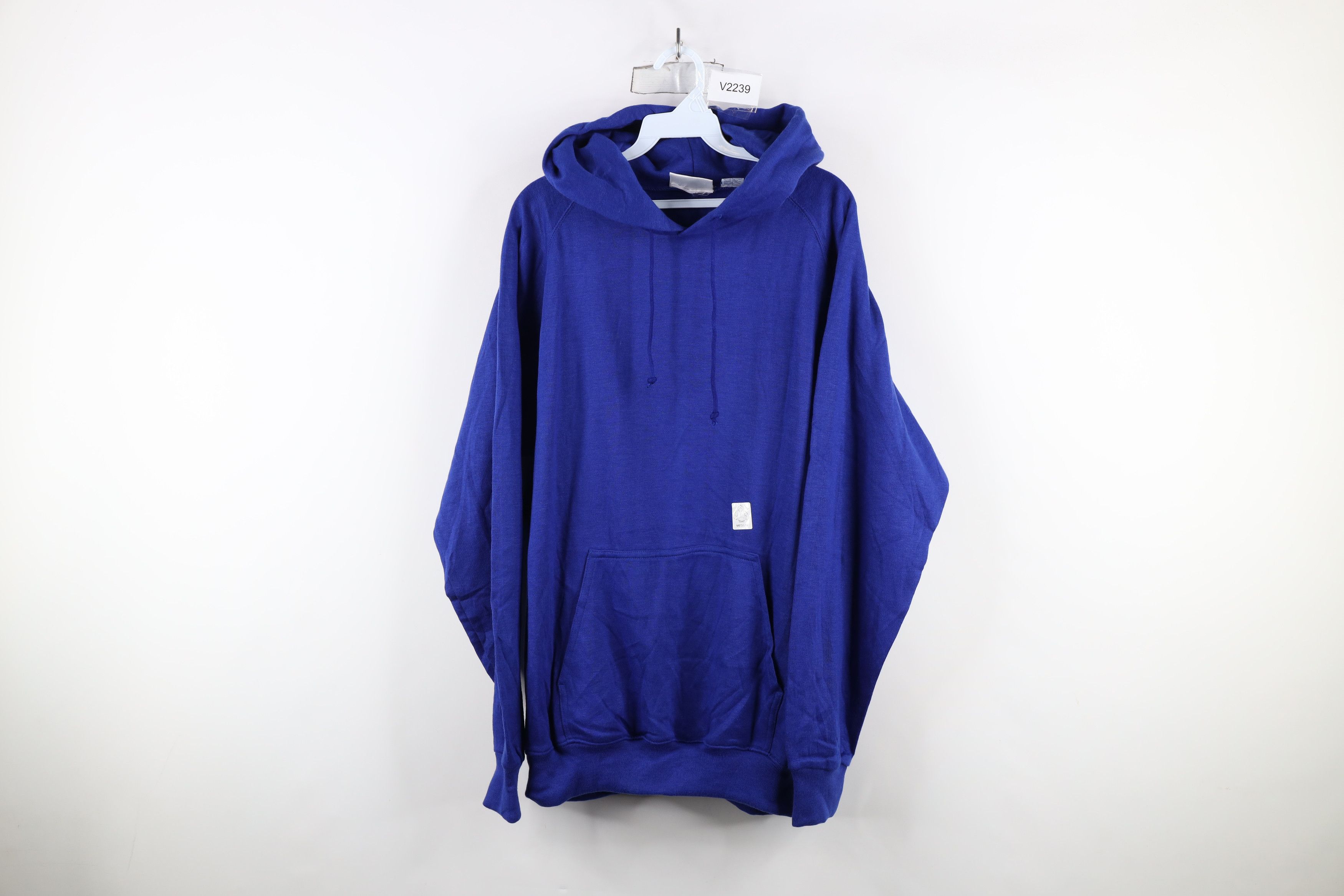 Vintage Deadstock Vintage 70s 80s Streetwear Hoodie Sweatshirt Blue Size US M / EU 48-50 / 2 - 1 Thumbnail
