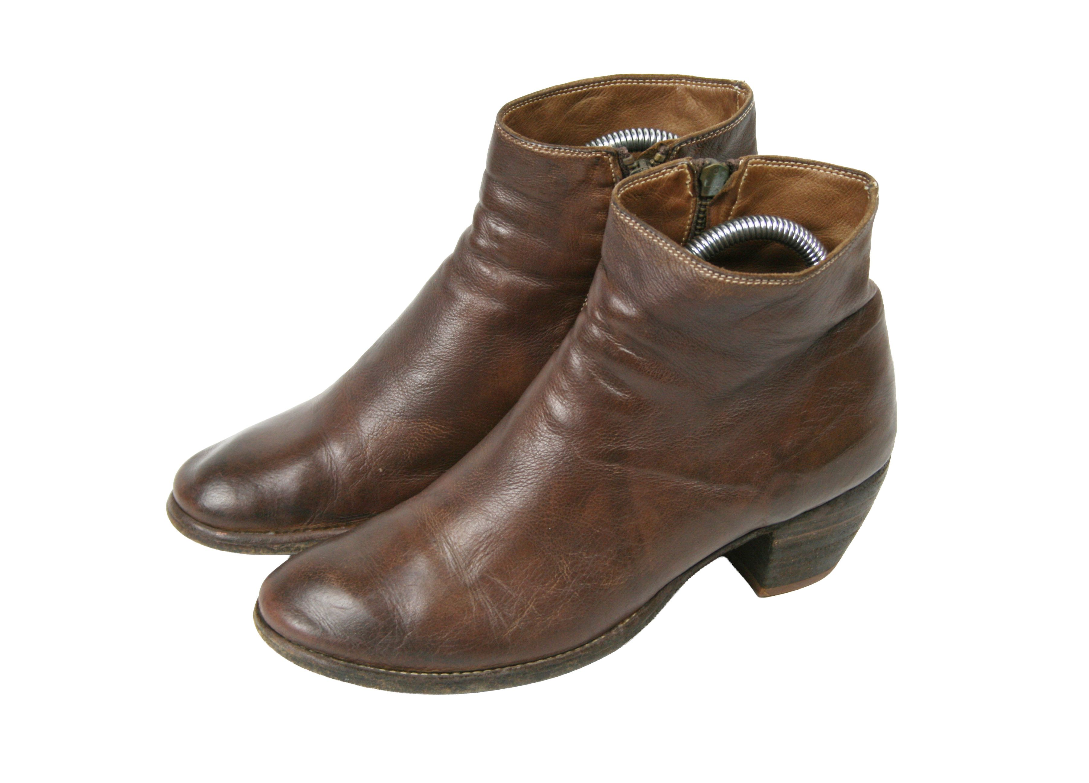Officine Creative 00S Grunge Avant Garde Leather Heeled Ankle Boots Vintage Size US 7 / IT 37 - 3 Thumbnail