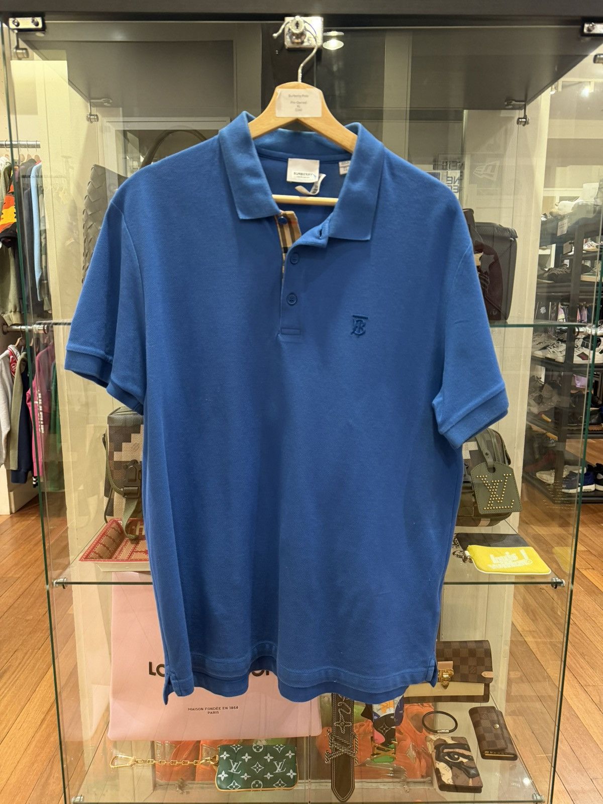 Burberry Burberry Blue Polo Shirt Size US XL / EU 56 / 4 - 1 Thumbnail