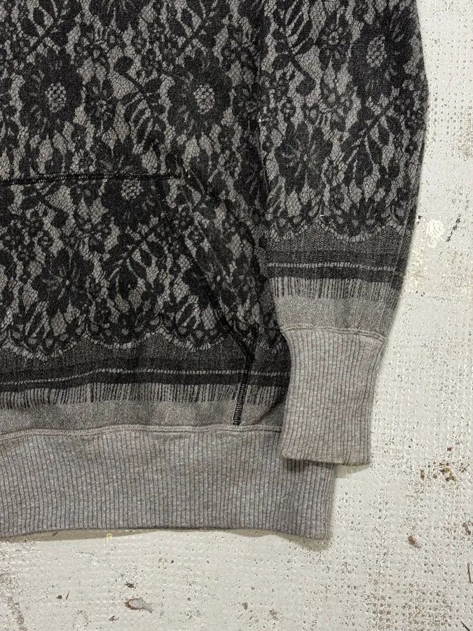 Dolce & Gabbana 2010s Dolce & Gabbana Grey Lace Pattern Wool Hoodie Size US M / EU 48-50 / 2 - 7 Thumbnail