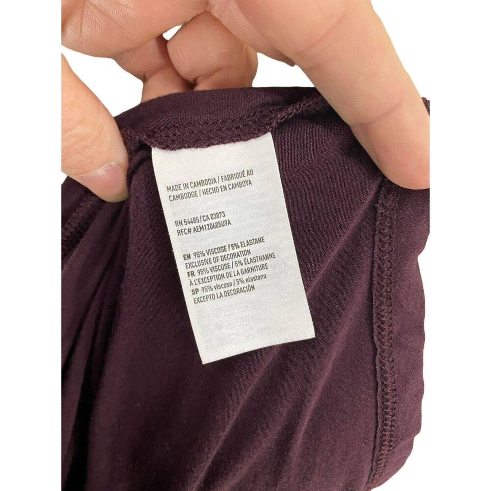 American Eagle Outfitters American Eagle Womens Soft & Sexy Plum Tank Embroidered xs Size XS / US 0-2 / IT 36-38 - 7 Thumbnail