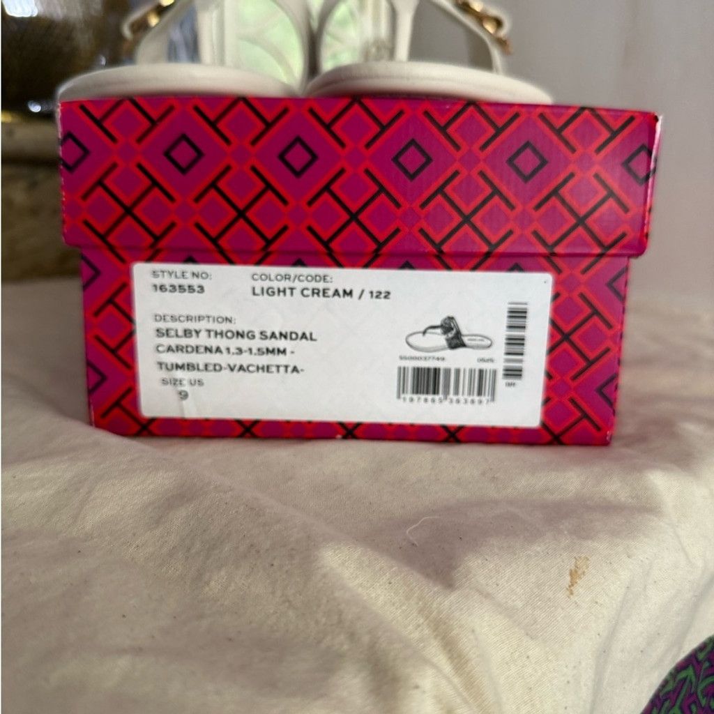 Tory Burch New Tory Burch SELBY THONG SANDAL CARDENA TUMBLED-VACHETTA- Size US 9 / IT 39 - 4 Thumbnail