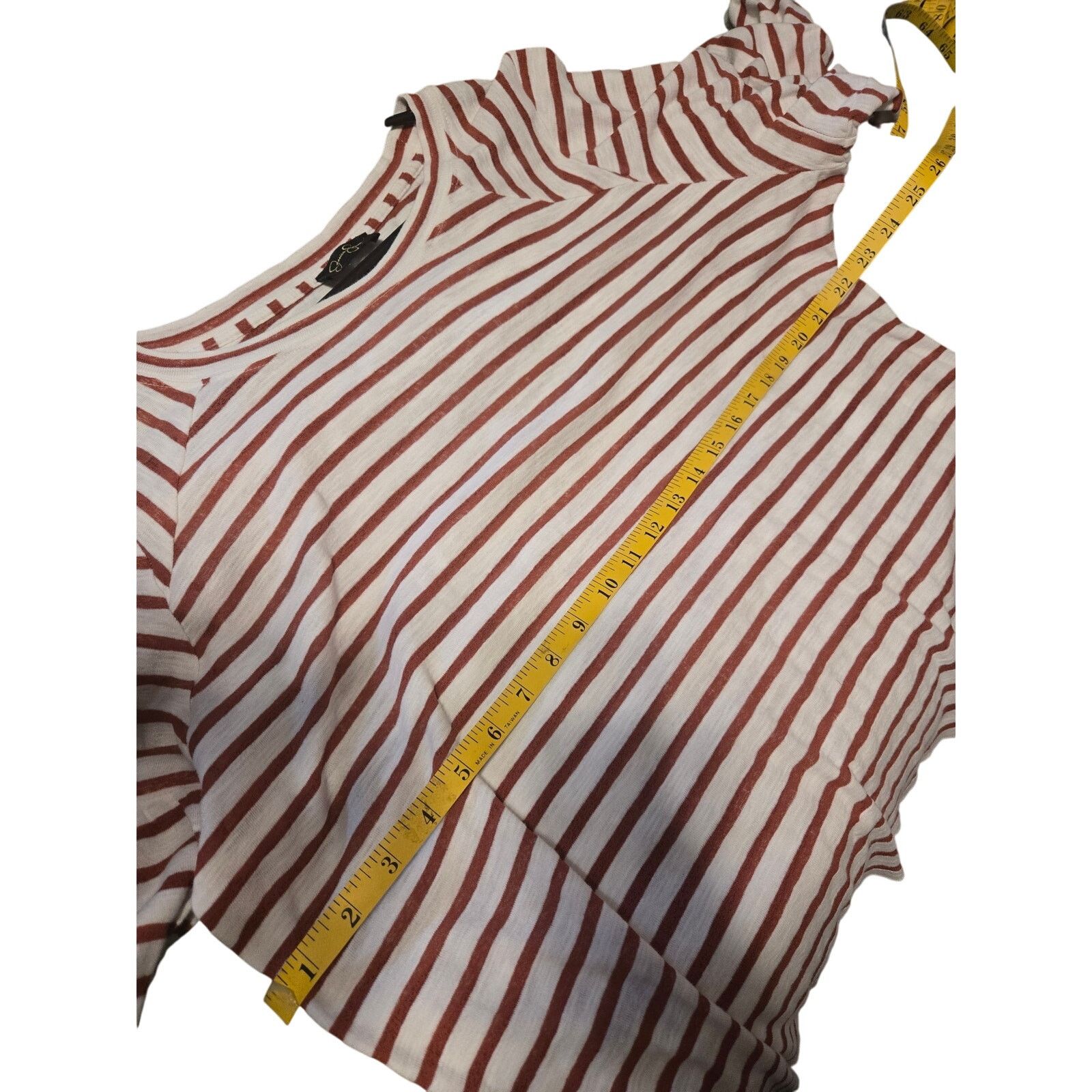 Jessica Simpson Jessica Simpson Striped Puff Sleeve Raglan Top 2X Size XXL / US 16-18 / IT 52-54 - 9 Thumbnail