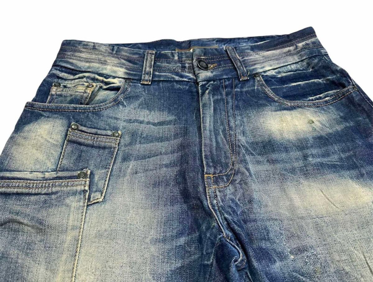 🔥Y2K Archived Galliano Gimmick Pocket Distressed Denim