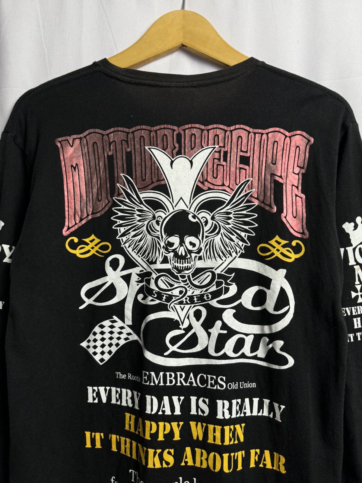Hysteric Glamour × If Six Was Nine × Japanese Brand Japanese Skulls Wings Motor Recipe Long Sleeve Size US M / EU 48-50 / 2 - 4 Thumbnail