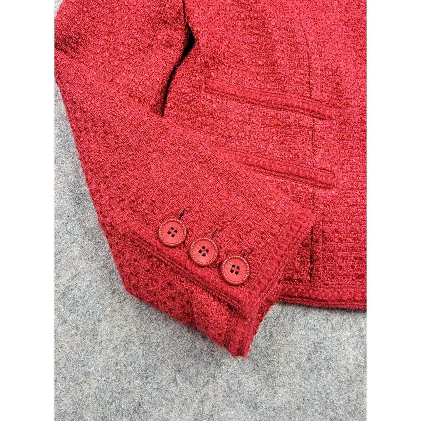 Pendleton Pendleton Blazer Womens 12 Red Tweed Lined Button Front Classic Jacket Blazer Business Casual Workwear Womens Regular Front Pockets Size XL / US 12-14 / IT 48-50 - 5 Thumbnail