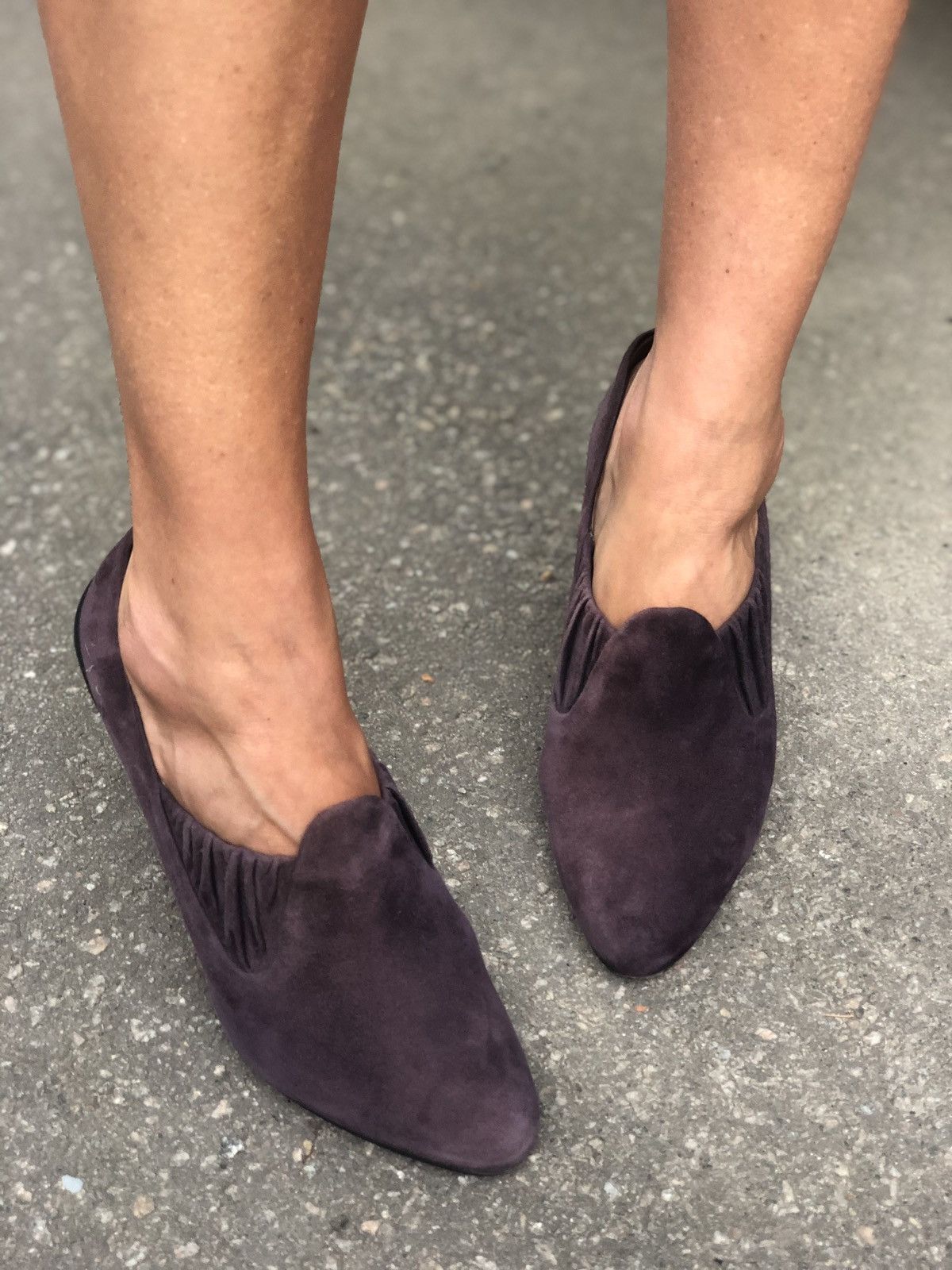 Prada Prada suede heels in dark purple and black Size US 9 / IT 39 - 2 Thumbnail