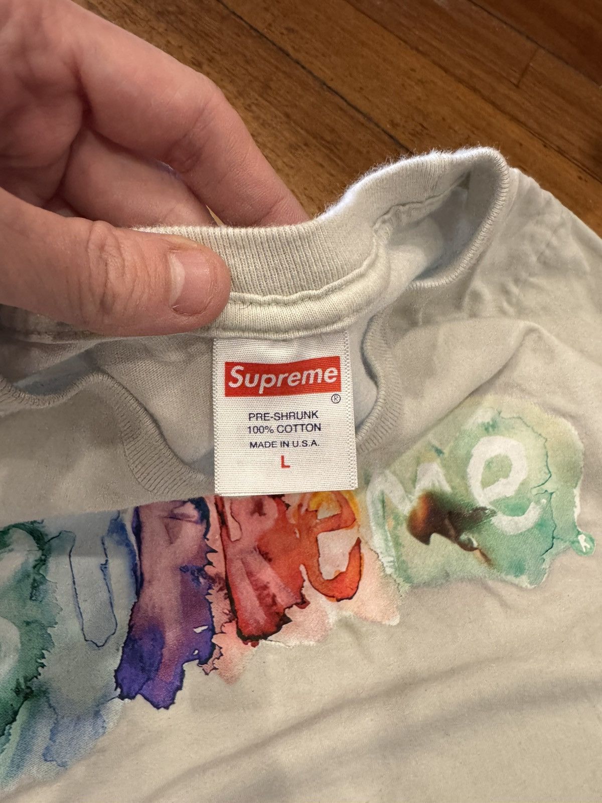 Supreme Supreme Watercolor Tee Size US L / EU 52-54 / 3 - 4 Thumbnail