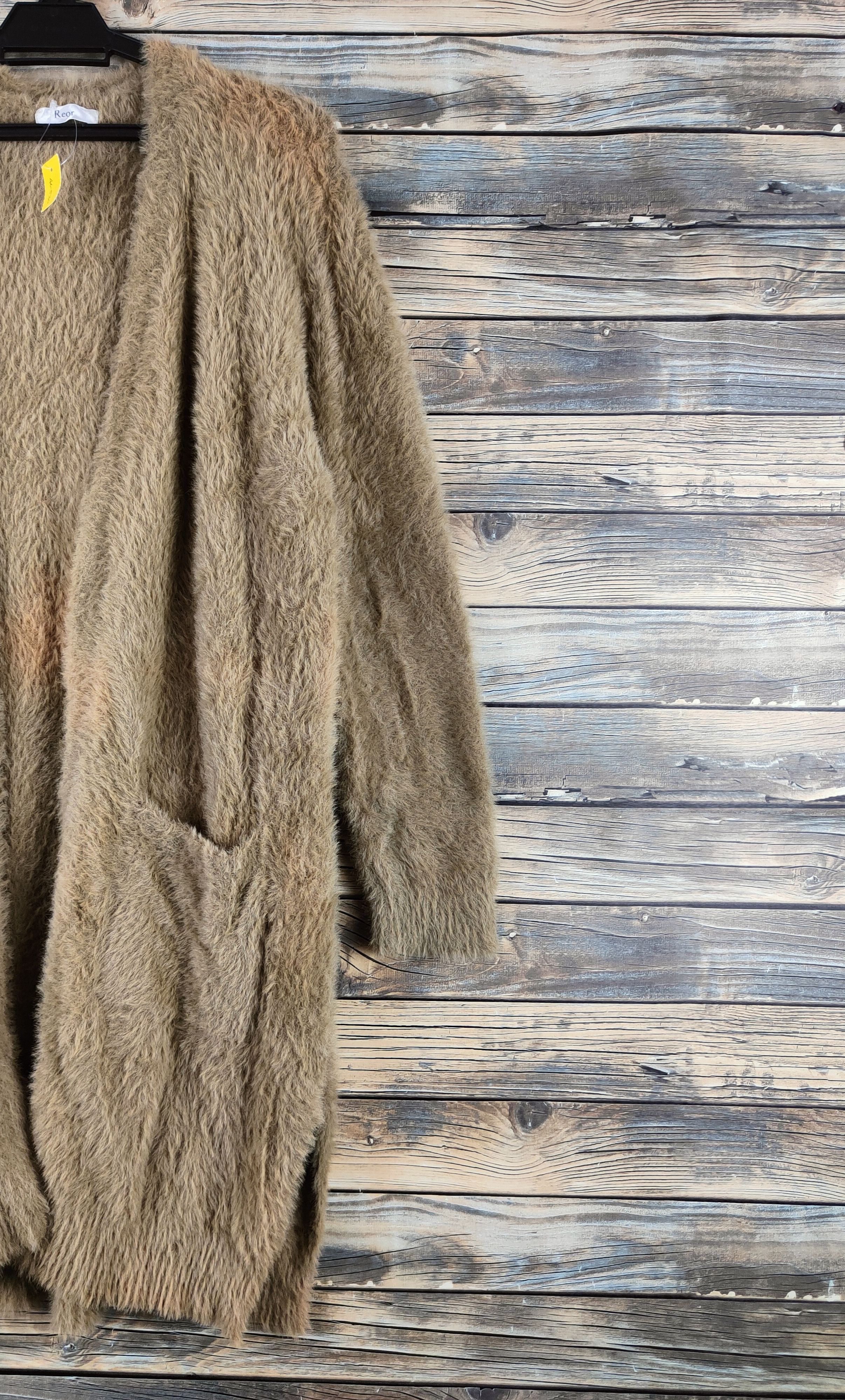 Japanese Brand DL Reor Light Brown faded shaggy Fur Mohair Knitwear #46-530 Size US M / EU 48-50 / 2 - 5 Thumbnail